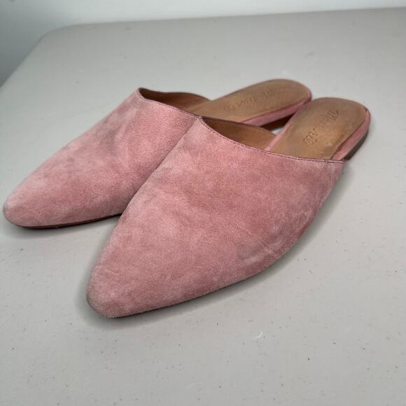 Madewell The Remi Pink Suede Pointed Mules Size 7 - Picture 5 of 7